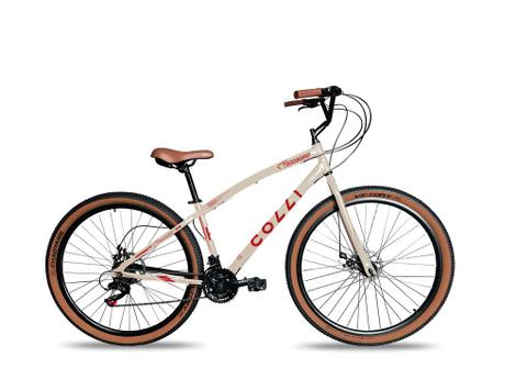 Bicicleta Colli Bike Vancouver Disc M Aro 29 Rígida 21 Marchas - Bege