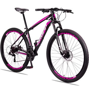 Bicicleta Dropp Aluminum Disc M Aro 29 Susp. Dianteira 21 Marchas - Preto/rosa