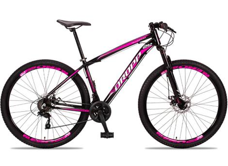 Bicicleta Dropp Aluminum Disc M Aro 29 Susp. Dianteira 24 Marchas - Preto/rosa