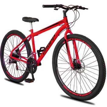 Bicicleta Dropp Sport Disc M Aro 29 Rígida 21 Marchas - Vermelho/preto