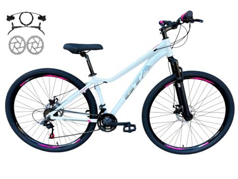 Bicicleta Gta Bike Start Plus Disc H Aro 29 Susp. Dianteira 21 Marchas - Branco/cinza