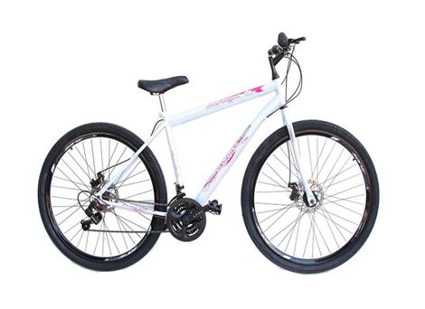 Bicicleta Ello Bike Veneza Disc M Aro 29 Rígida 21 Marchas - Branco/rosa