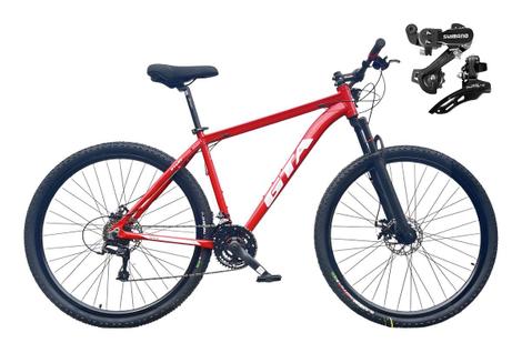 Bicicleta Gta Bike Start Plus Disc M Aro 29 Susp. Dianteira 21 Marchas - Preto/vermelho