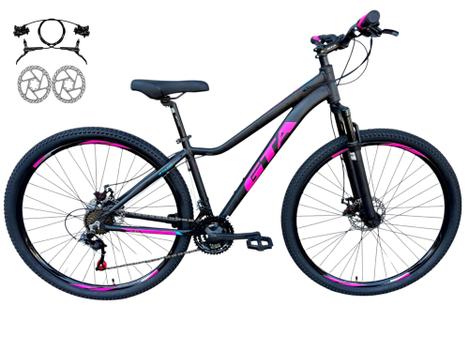 Bicicleta Gta Bike Start Plus Disc H Aro 29 Susp. Dianteira 21 Marchas - Preto/rosa