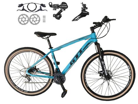Bicicleta Gti T19 Disc M Aro 29 Susp. Dianteira 21 Marchas - Azul