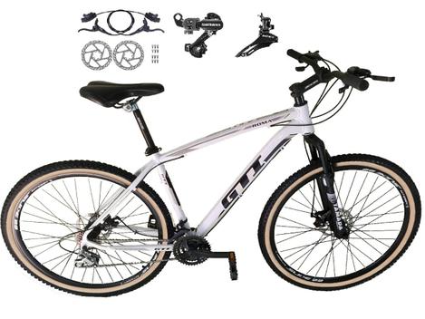 Bicicleta Gti Roma Disc H Aro 29 Susp. Dianteira 21 Marchas - Branco