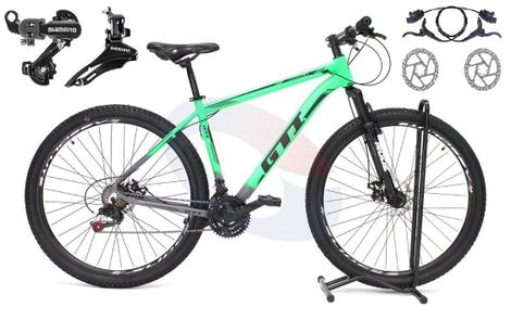 Bicicleta Gti T15 Disc H Aro 29 Susp. Dianteira 21 Marchas - Verde