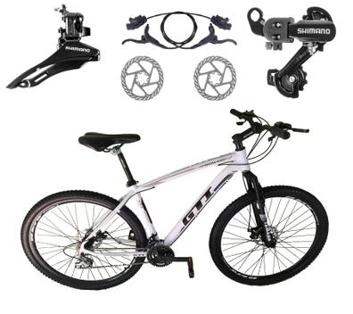 Bicicleta Gti T15 Disc H Aro 29 Susp. Dianteira 21 Marchas - Branco