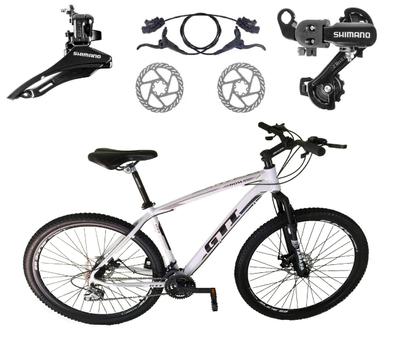 Bicicleta Gti T19 Disc H Aro 29 Susp. Dianteira 21 Marchas - Branco