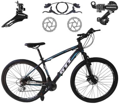 Bicicleta Gti T15 Disc H Aro 29 Susp. Dianteira 21 Marchas - Preto/azul