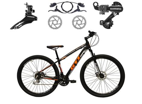 Bicicleta Gti T21 Disc H Aro 29 Susp. Dianteira 21 Marchas - Preto/laranja