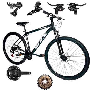 Bicicleta Gti Roma Disc H Aro 29 Susp. Dianteira 24 Marchas - Preto/cinza