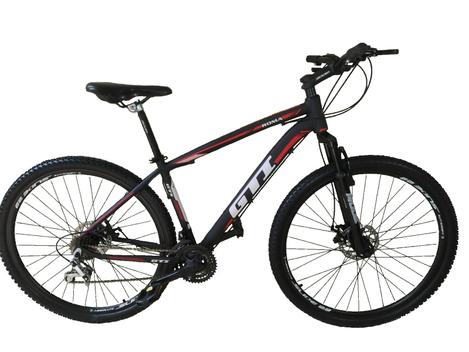 Bicicleta Gti T17 Disc H Aro 29 Susp. Dianteira 24 Marchas - Preto/vermelho