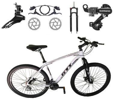 Bicicleta Gti T19 Disc H Aro 29 Susp. Dianteira 24 Marchas - Branco