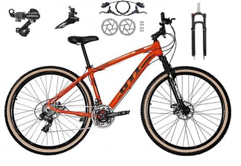Bicicleta Gti T15 Disc H Aro 29 Susp. Dianteira 24 Marchas - Laranja