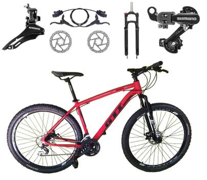 Bicicleta Gti Roma Disc H Aro 29 Susp. Dianteira 24 Marchas - Vermelho