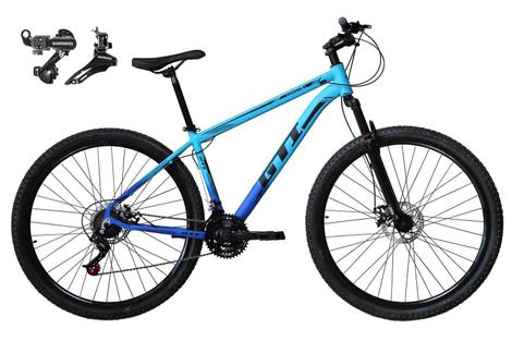 Bicicleta Gti T21 Disc M Aro 29 Susp. Dianteira 21 Marchas - Azul/azul