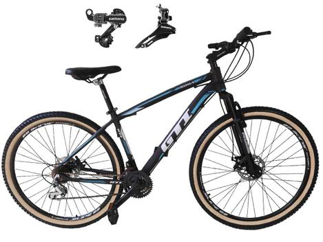 Bicicleta Gti T17 Disc M Aro 29 Susp. Dianteira 21 Marchas - Preto/azul