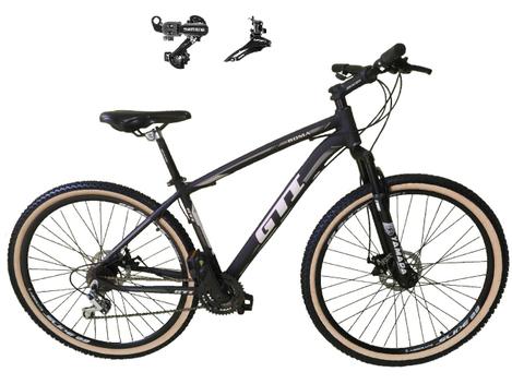 Bicicleta Gti T19 Disc M Aro 29 Susp. Dianteira 21 Marchas - Preto/cinza