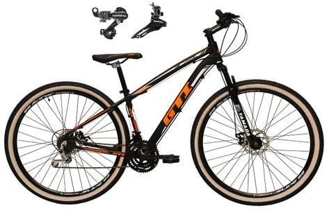 Bicicleta Gti T15 Disc M Aro 29 Susp. Dianteira 21 Marchas - Preto/laranja