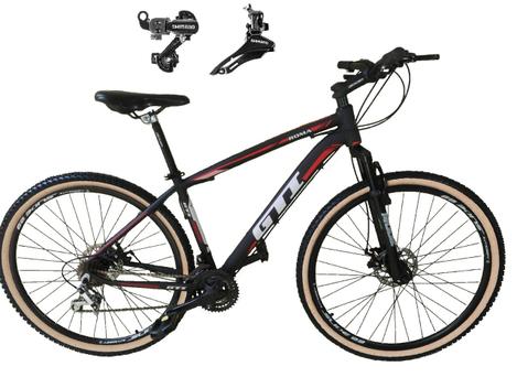 Bicicleta Gti T19 Disc M Aro 29 Susp. Dianteira 21 Marchas - Preto/vermelho
