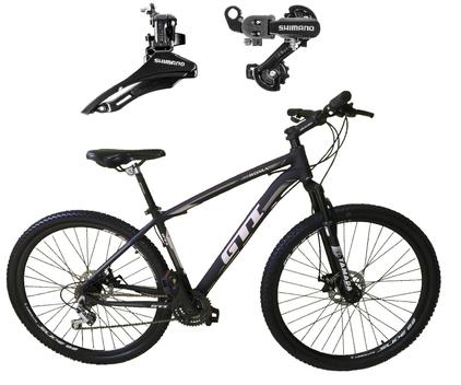 Bicicleta Gti T19 Disc M Aro 29 Susp. Dianteira 24 Marchas - Preto/cinza