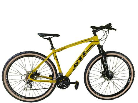 Bicicleta Gti T17 Disc M Aro 29 Susp. Dianteira 27 Marchas - Amarelo/preto