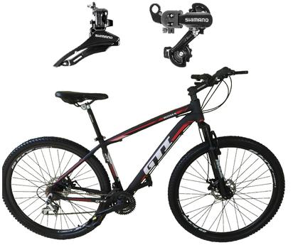 Bicicleta Gti T21 Disc M Aro 29 Susp. Dianteira 21 Marchas - Preto/vermelho