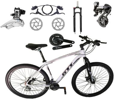 Bicicleta Gti T17 Disc H Aro 29 Susp. Dianteira 24 Marchas - Branco