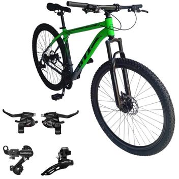Bicicleta Gti T17 Disc H Aro 29 Susp. Dianteira 24 Marchas - Cinza/preto