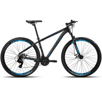 Bicicleta Gts Feel Glx Disc M Aro 29 Susp. Dianteira 24 Marchas - Preto/azul