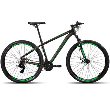 Bicicleta Gts Feel Disc M Aro 29 Susp. Dianteira 24 Marchas - Preto/verde