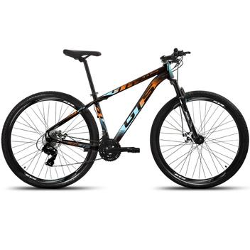 Bicicleta Gts M1 Rapid Disc H Aro 29 Susp. Dianteira 24 Marchas - Azul/laranja