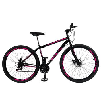 Bicicleta Kls Sport Gold Disc M Aro 29 Rígida 21 Marchas - Preto/rosa
