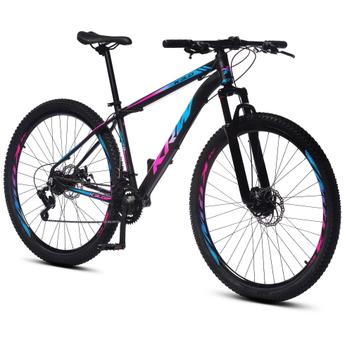 Bicicleta Krw X41 Disc M Aro 29 Susp. Dianteira 21 Marchas - Azul/preto/rosa