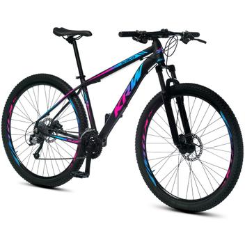 Bicicleta Krw S37 Aro 29 Susp. Dianteira 24 Marchas - Preto/rosa
