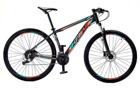 Bicicleta Krw S9 Disc H Aro 29 Susp. Dianteira 27 Marchas - Preto/azul/laranja