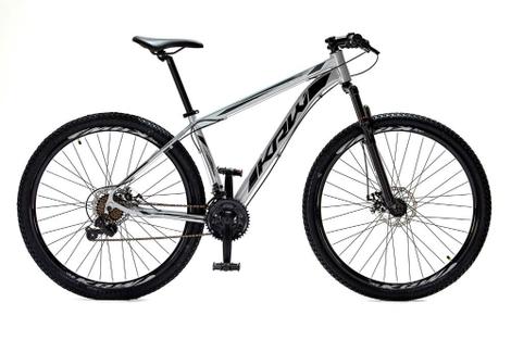 Bicicleta Krw S4 Aro 29 Susp. Dianteira 24 Marchas - Prata/preto