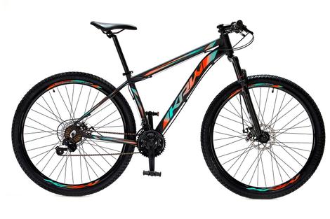 Bicicleta Krw S4 Disc H Aro 29 Susp. Dianteira 24 Marchas - Preto/azul/laranja