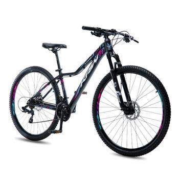 Bicicleta Krw Kr7 Aro 29 Susp. Dianteira 21 Marchas - Preto/rosa/azul