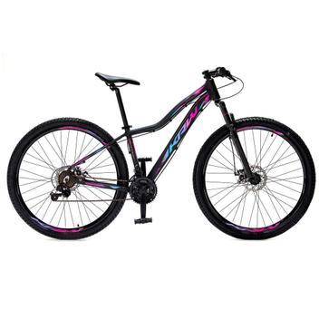Bicicleta Krw Sx30 Aro 29 Susp. Dianteira 24 Marchas - Azul/preto/rosa