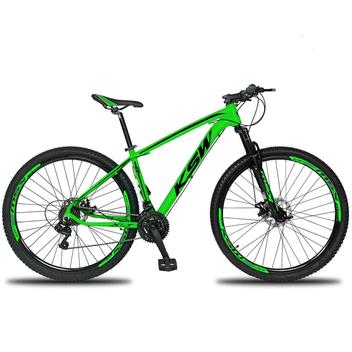 Bicicleta Ksw Xlt Disc H Aro 29 Susp. Dianteira 24 Marchas - Verde/preto