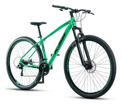 Bicicleta Ksw Xlt 100 Disc M Aro 29 Susp. Dianteira 24 Marchas - Verde/preto