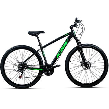 Bicicleta Ksw Xlt 200 Aro 29 Susp. Dianteira 24 Marchas - Preto/verde