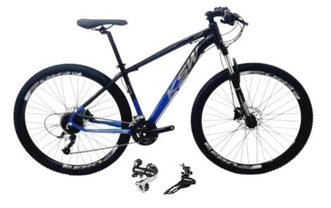 Bicicleta Ksw Xlt Disc M Bicolor Aro 29 Susp. Dianteira 24 Marchas - Preto/azul