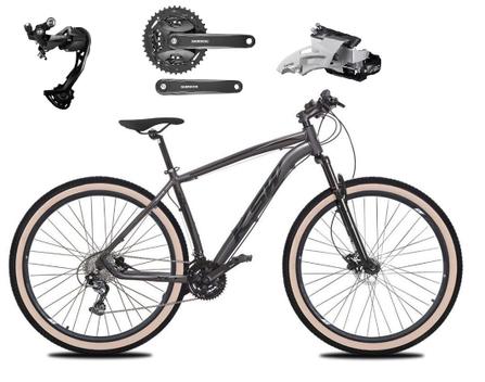 Bicicleta Ksw Ltx Disc H Aro 29 Susp. Dianteira 27 Marchas - Prata/preto