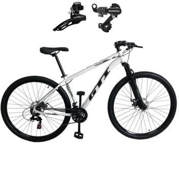 Bicicleta Ksw Xlt 100 Disc M Aro 29 Susp. Dianteira 24 Marchas - Branco/preto