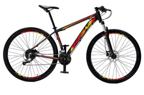 Bicicleta Krw S5 Aro 29 Susp. Dianteira 24 Marchas - Amarelo/vermelho