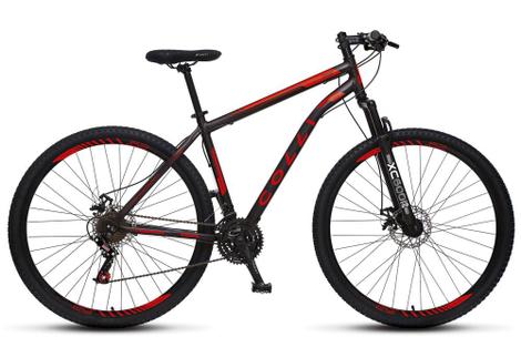 Bicicleta Colli Bike Athenas Disc M Aro 29 Susp. Dianteira 21 Marchas - Preto/vermelho