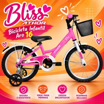 Bicicleta Athor Bike Bliss Vb Aro 16 Rígida 1 Marcha - Rosa